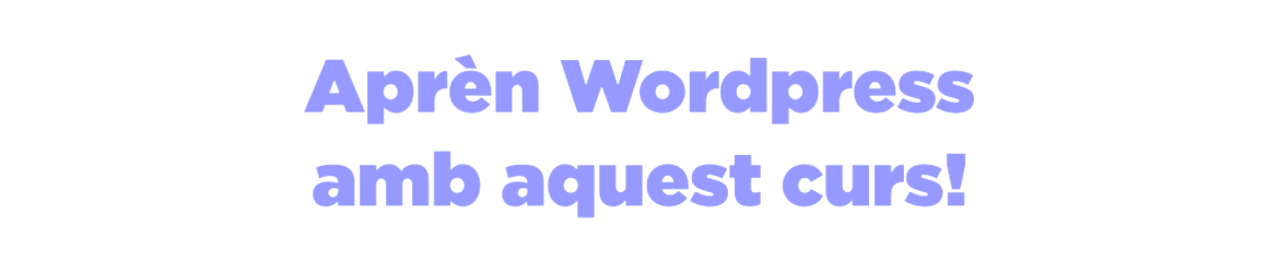 Crea la plana web de la teva entitat amb Wordpress!